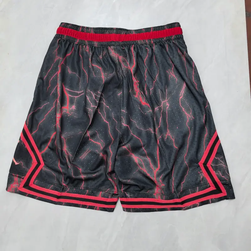 Pantalon Corto Jordan 2025 Negro/Rojo Edición Relámpago