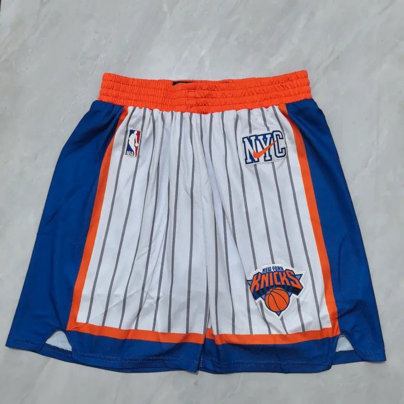 PantalOn Corto New York Knicks 2025 City Edition Blanco Con Rayas