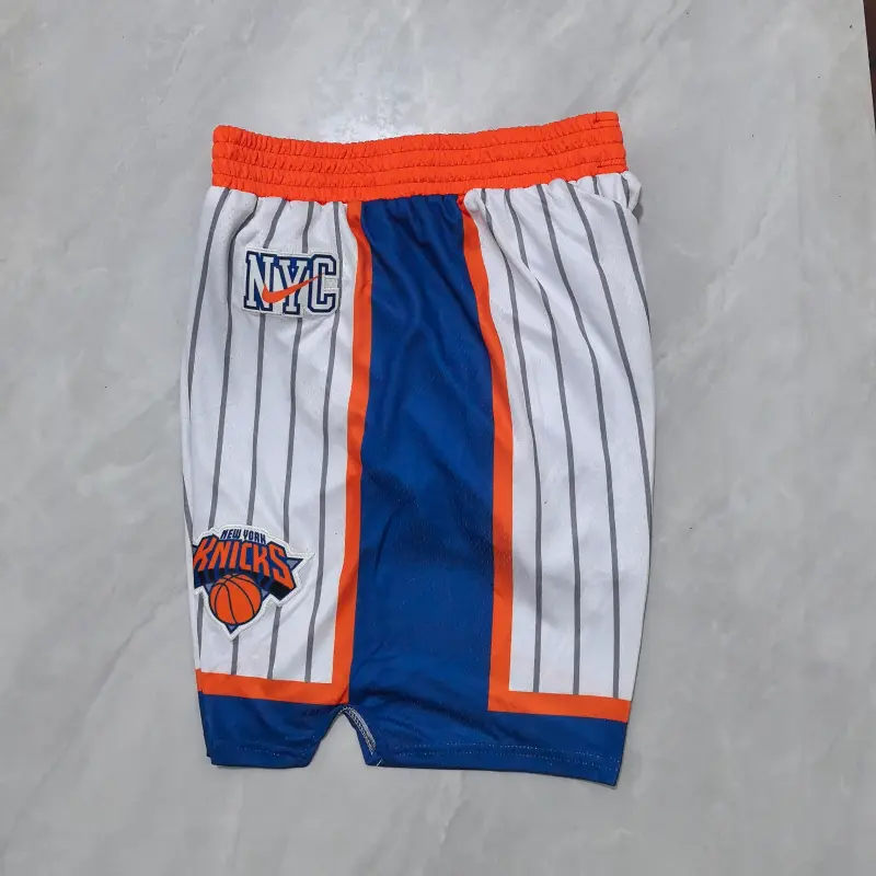 PantalOn Corto New York Knicks 2025 City Edition Blanco Con Rayas