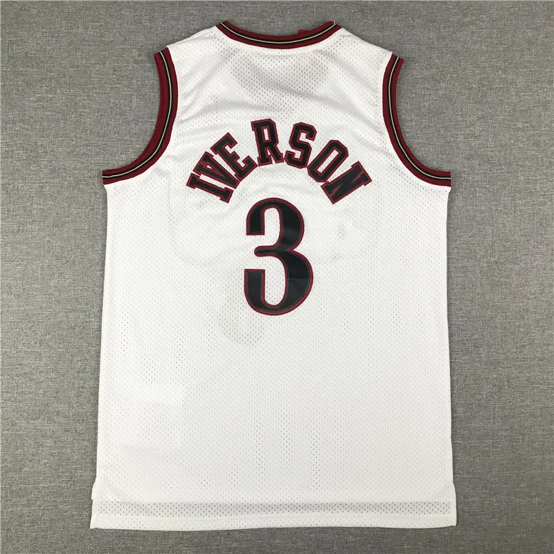 Camiseta Allen Iverson #3 Philadelphia 76ers 1997/98 Blanco Retro