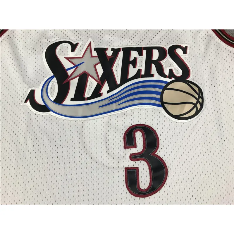 Camiseta Allen Iverson #3 Philadelphia 76ers 1997/98 Blanco Retro