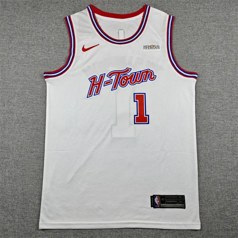 Camiseta Amen Thompson #1 Houston Rockets 2026 Blanco City Edition