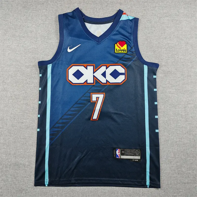 Camiseta Chet Holmgren #7 Oklahoma City Thunder 2026 Azul City Edition
