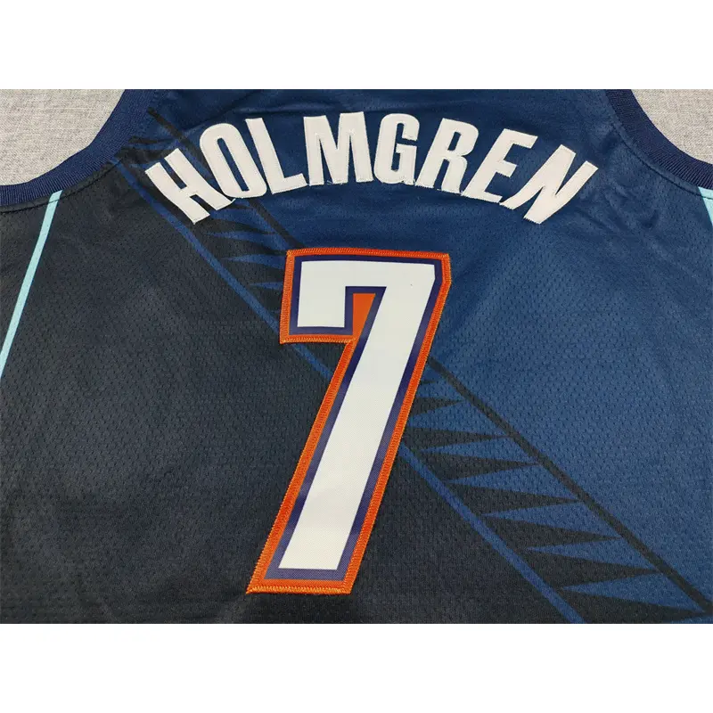 Camiseta Chet Holmgren #7 Oklahoma City Thunder 2026 Azul City Edition