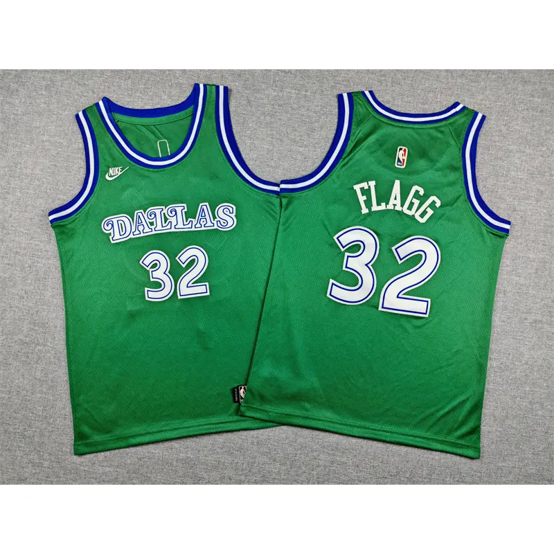 Camiseta Cooper Flagg #32 Dallas Mavericks Verde Classic Edition Niño
