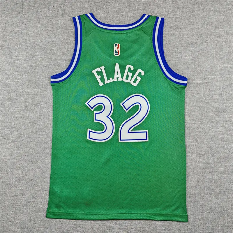 Camiseta Cooper Flagg #32 Dallas Mavericks Verde Classic Edition Niño