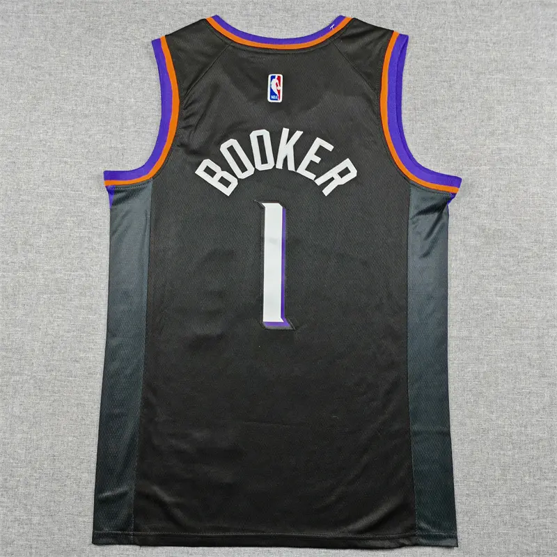 Camiseta Devin Booker #1 Phoenix Suns 2026 Negro Statement Edition