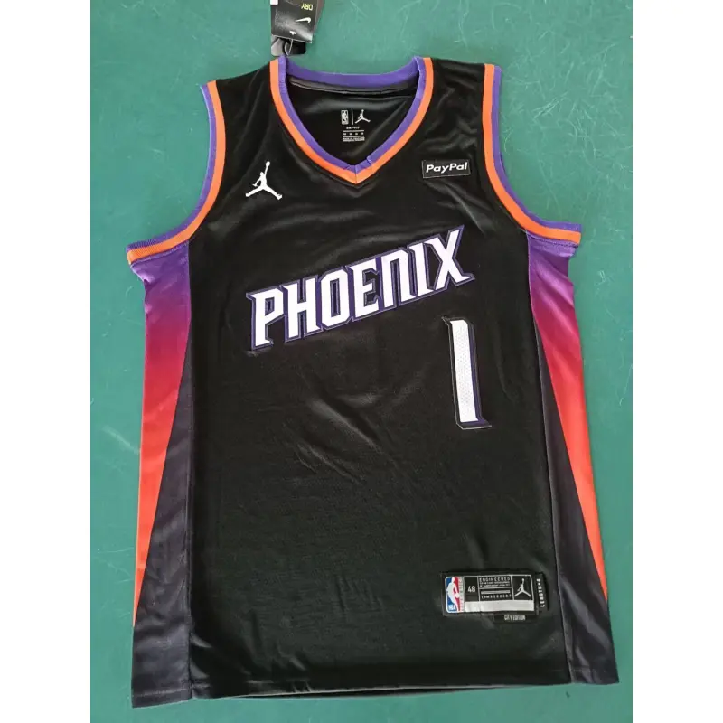 Camiseta Devin Booker #1 Phoenix Suns Negro City Edition