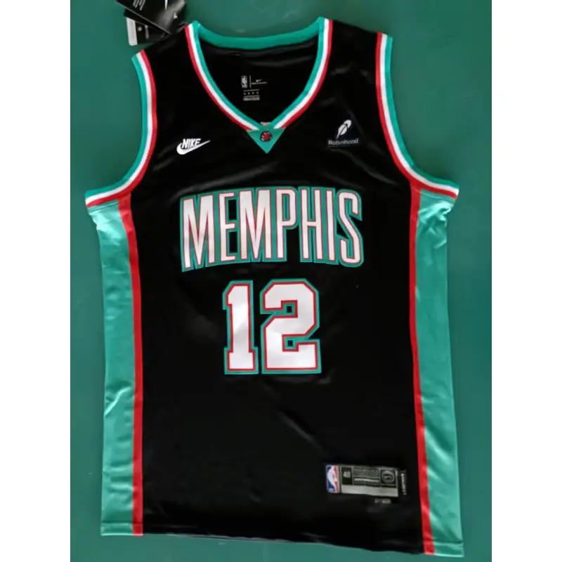 Camiseta Ja Morant #12 Memphis Grizzlies Negro City Edition