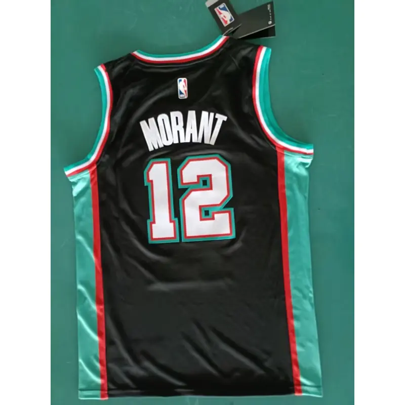 Camiseta Ja Morant #12 Memphis Grizzlies Negro City Edition