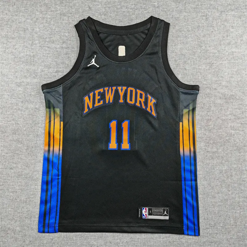Camiseta Jalen Brunson #11 New York Knicks 2026 Negro Statement Edition Niño