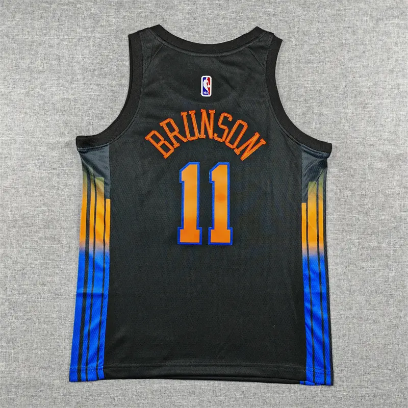 Camiseta Jalen Brunson #11 New York Knicks 2026 Negro Statement Edition Niño