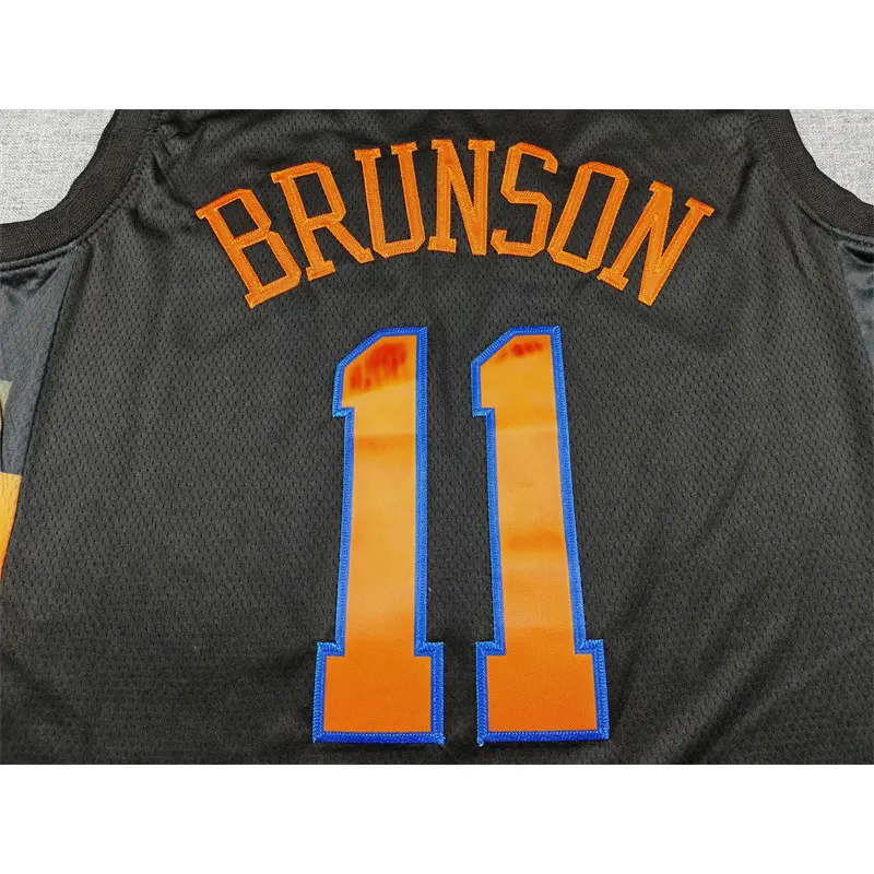 Camiseta Jalen Brunson #11 New York Knicks Negro Statement Edition