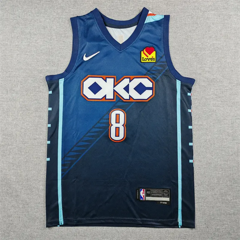 Camiseta Jalen Williams #8 Oklahoma City Thunder 2026 Azul City Edition