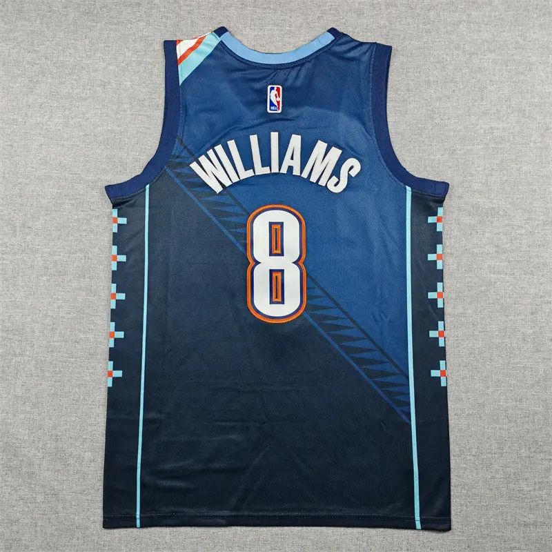 Camiseta Jalen Williams #8 Oklahoma City Thunder 2026 Azul City Edition