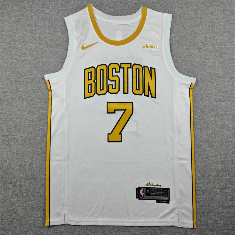 Camiseta Jaylen Brown #7 Boston Celtics 2026 Blanco City Edition