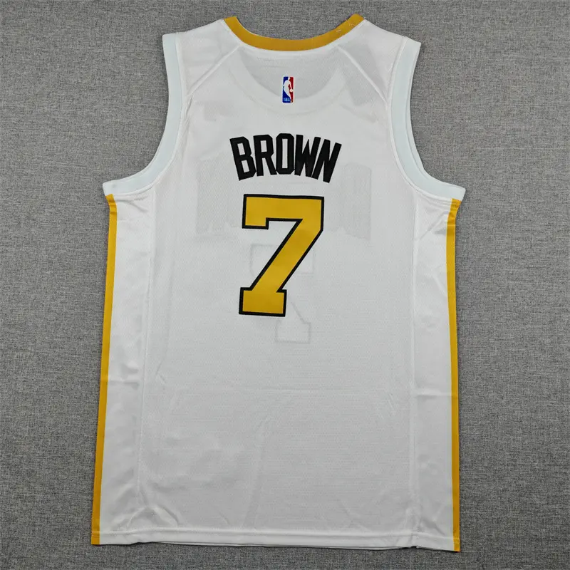 Camiseta Jaylen Brown #7 Boston Celtics 2026 Blanco City Edition