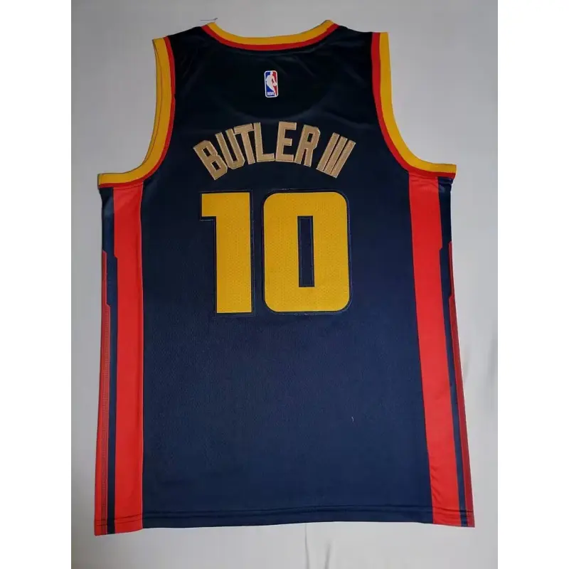Camiseta Jimmy Butler #10 Golden State Warriors Azul Oscuro City Edition