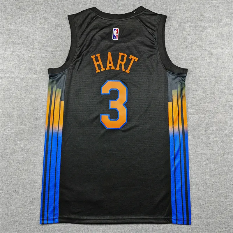 Camiseta Josh Hart #5 New York Knicks 2026 Negro Statement Edition