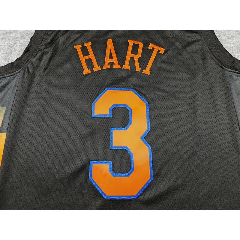 Camiseta Josh Hart #5 New York Knicks 2026 Negro Statement Edition