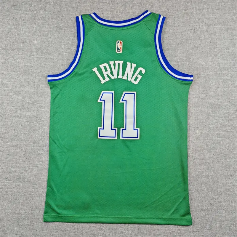 Camiseta Kyrie Irving #11 Dallas Mavericks Verde Classic Edition Niño