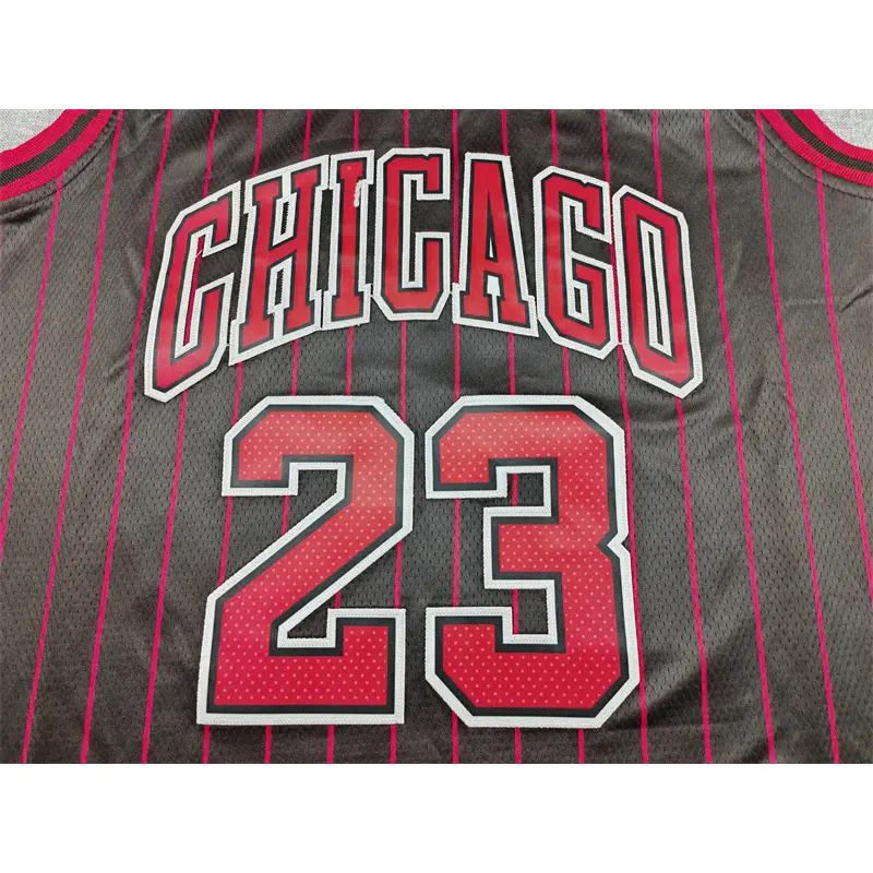 Camiseta Michael Jordan #23 Chicago Bulls 2026 Negro con Rayas Rojas Statement Edition