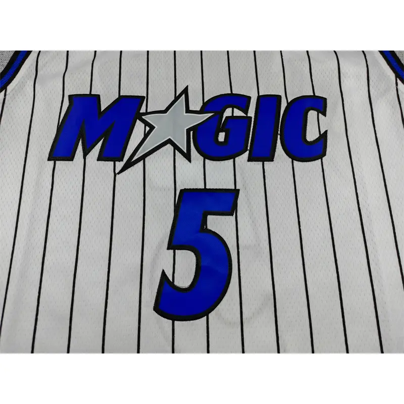Camiseta Paolo Banchero #5 Orlando Magic Blanco con rayas