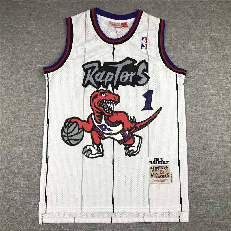 Camiseta Tracy McGrady #1 Toronto Raptors 1998/99 Blanco Retro