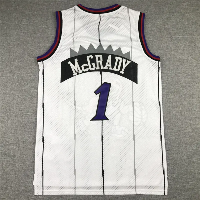 Camiseta Tracy McGrady #1 Toronto Raptors 1998/99 Blanco Retro