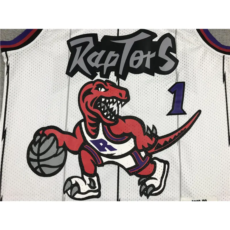 Camiseta Tracy McGrady #1 Toronto Raptors 1998/99 Blanco Retro