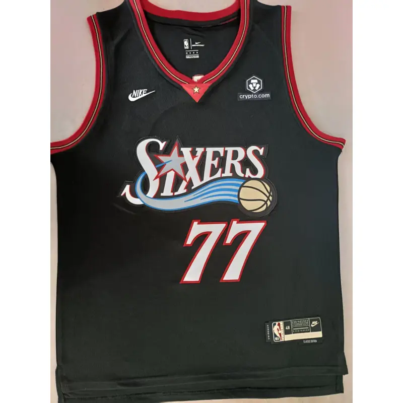 Camiseta VJ-Edgecombe #77 Philadelphia 76ers Negro City Edition