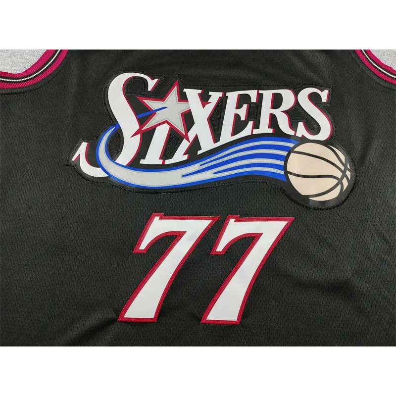 Camiseta VJ-Edgecombe #77 Philadelphia 76ers Negro Classic Edition