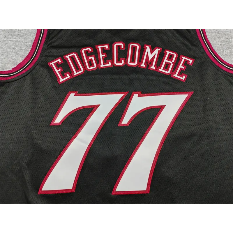 Camiseta VJ-Edgecombe #77 Philadelphia 76ers Negro Classic Edition
