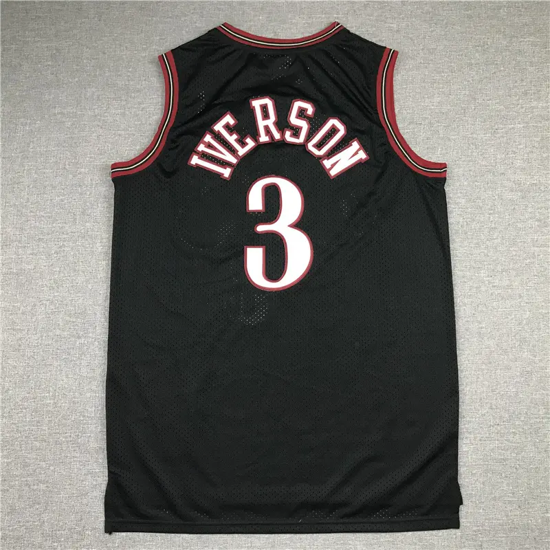 Camiseta Allen Iverson #3 Philadelphia 76ers 1997/98 Negro Icon Clásico