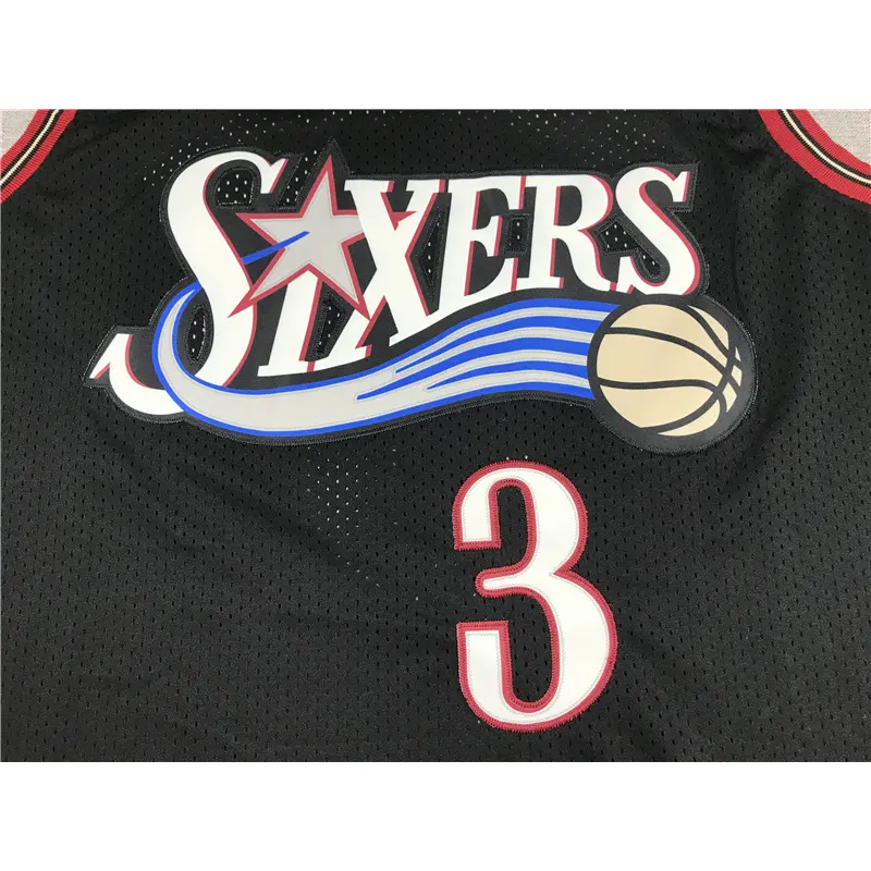 Camiseta Allen Iverson #3 Philadelphia 76ers 1997/98 Negro Icon Clásico