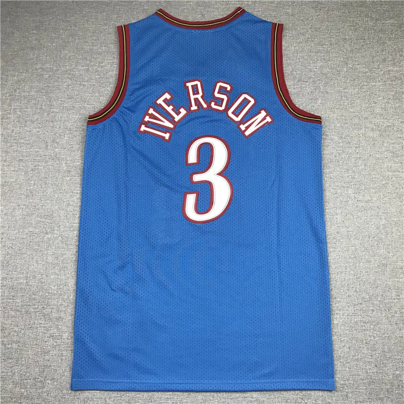 Camiseta Allen Iverson #3 Philadelphia 76ers 1999/00 Azul Retro