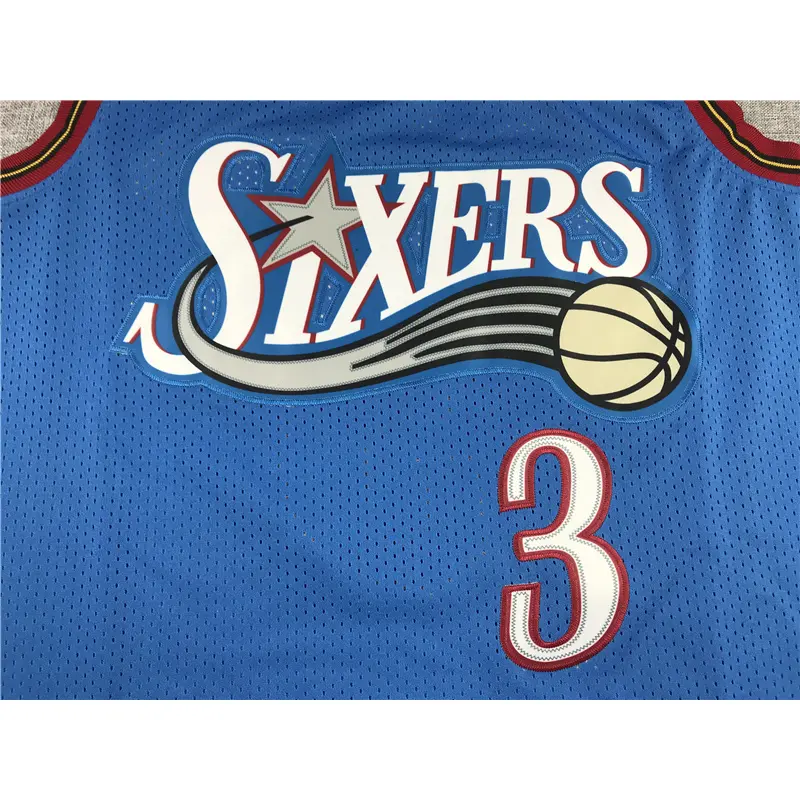 Camiseta Allen Iverson #3 Philadelphia 76ers 1999/00 Azul Retro