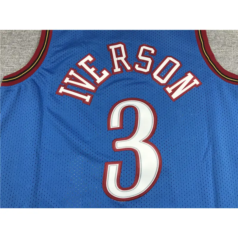 Camiseta Allen Iverson #3 Philadelphia 76ers 1999/00 Azul Retro
