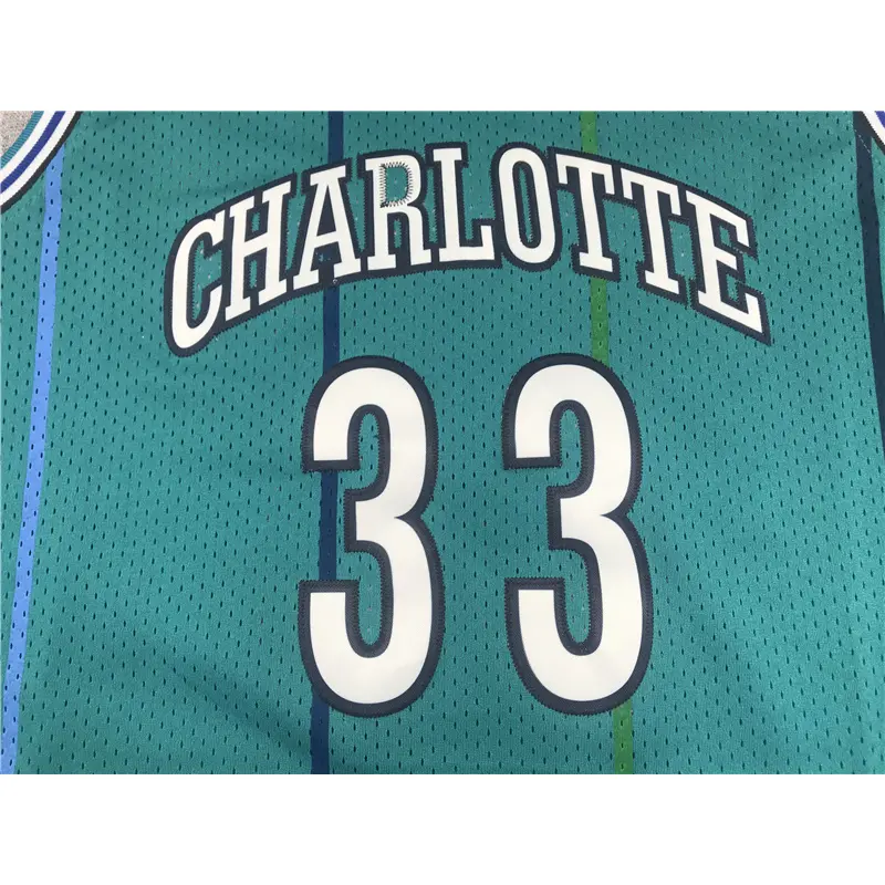 Camiseta Alonzo Mourning #33 Charlotte Hornets 1992/93 Verde