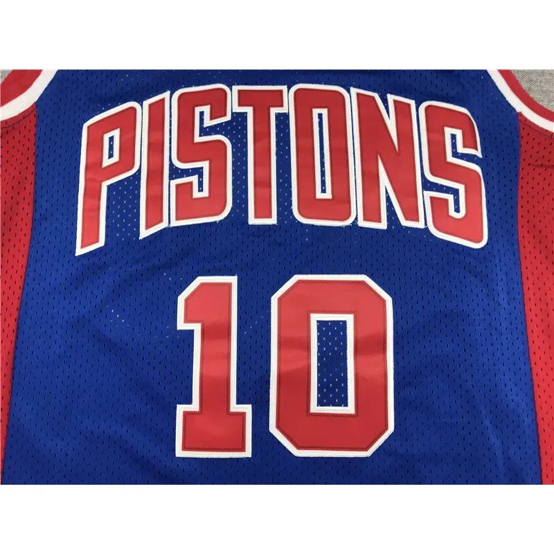 Camiseta Dennis Rodman #10 Detroit Pistons 1988/89 Azul Icon Clásico