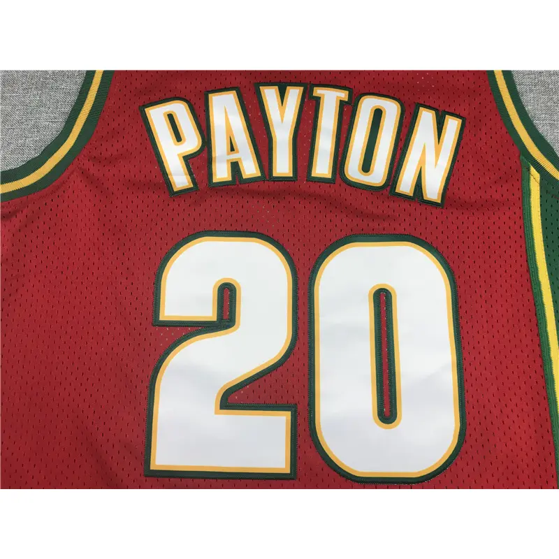 Camiseta Gary Payton #20 Seattle Super Sonics 1997/98 Rojo/Verde