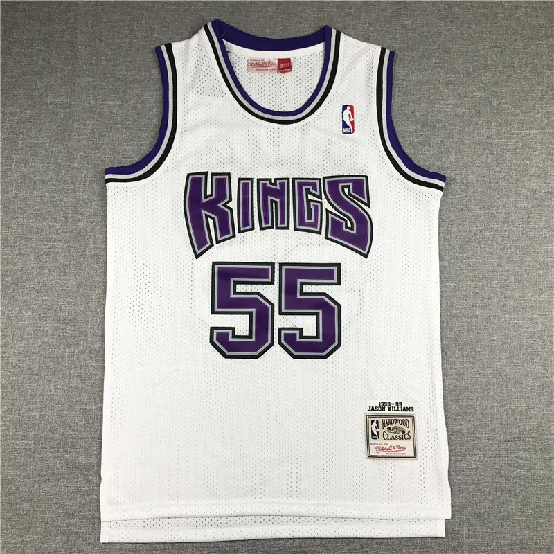 Camiseta Jason Williams #55 Sacramento Kings 1998/99 Blanco Icon Clásico