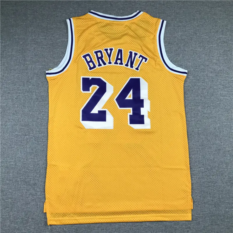 Camiseta Kobe Bryant #24 Los Angeles Lakers 2007/08 Amarillo Icon Oro