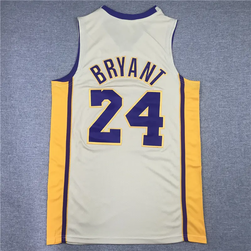Camiseta Kobe Bryant #24 Los Angeles Lakers 2008/09 Beige/Amarillo