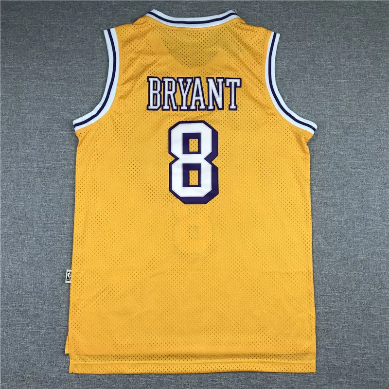 Camiseta Kobe Bryant #8 Los Angeles Lakers 1996/97 Amarillo Icon Oro