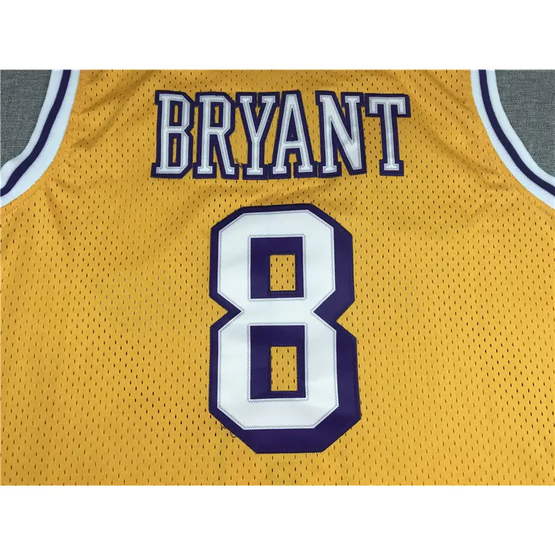Camiseta Kobe Bryant #8 Los Angeles Lakers 1996/97 Amarillo Icon Oro