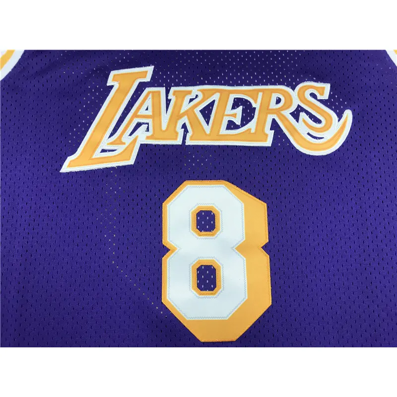 Camiseta Kobe Bryant #8 Los Angeles Lakers 1996/97 Morado Retro Icon Oro
