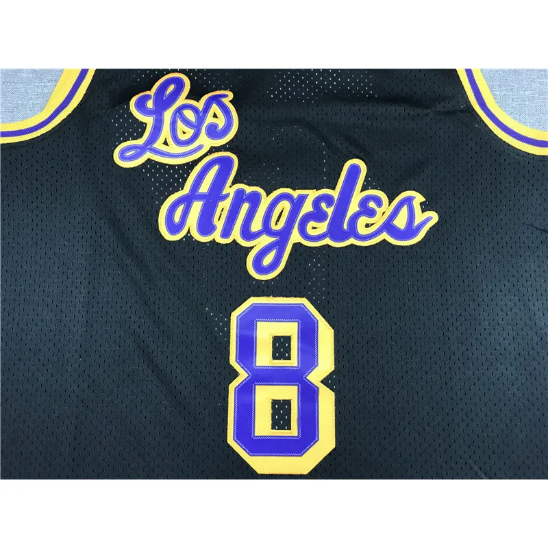 Camiseta Kobe Bryant #8 Los Angeles Lakers 1996/97 Negro Retro Icon Oro
