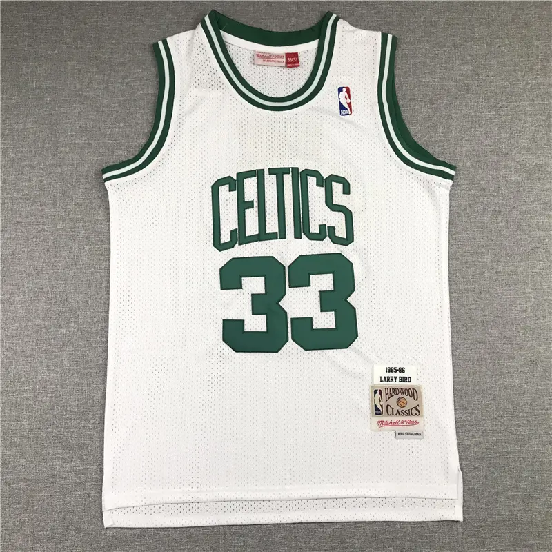 Camiseta Larry Bird #33 Boston Celtics 1985/86 Blanco Icon Clásico