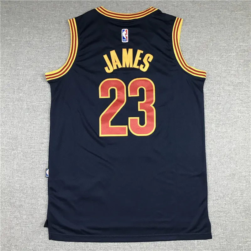 Camiseta Lebron James #23 Cleveland Cavaliers Azul Marino